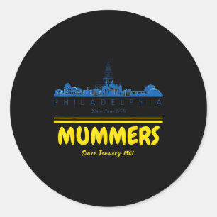 Mummers Day New Years Shirt Funny Classic Round Sticker