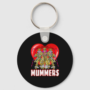 Mummers New Years Day Valentines Shirt Heart Love Key Ring