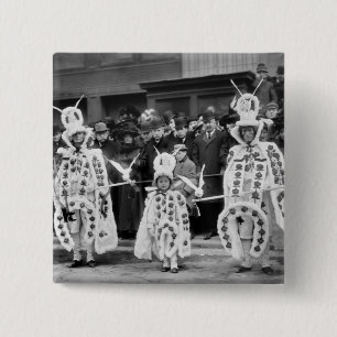Mummers Parade, New Years Day, 1909 15 Cm Square Badge