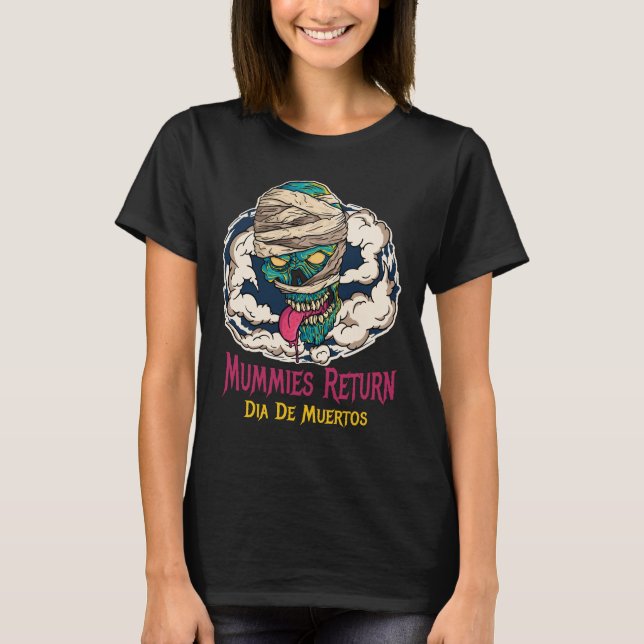 Mummies Dia De Muertos - Day of the Dead T-Shirt (Front)