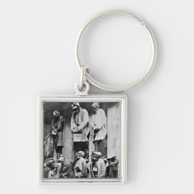 Mummies of catacomb in Palermo, Italy Key Ring (Front)