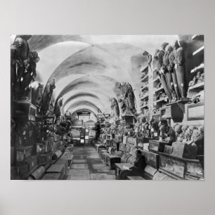 Mummies of catacomb of Palermo, Italy Poster