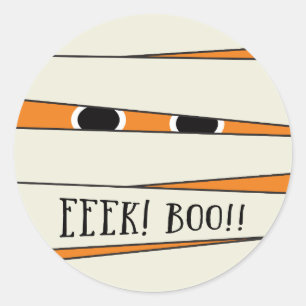 Mummified Halloween in Pumpkin Sticker