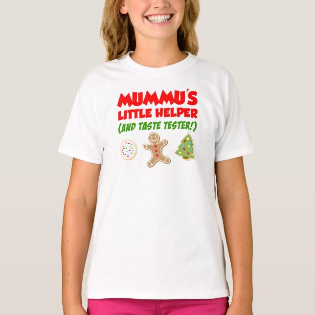 Mummu's Little Helper Christmas Cookies T-Shirt (Front)