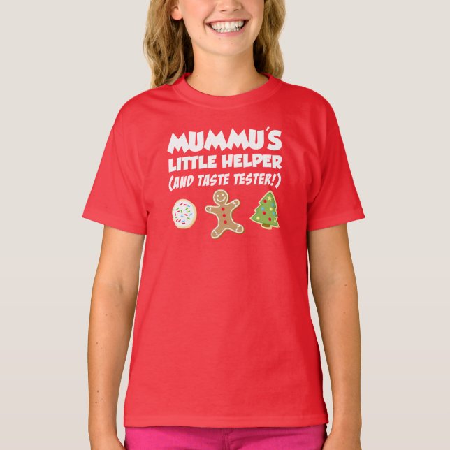 Mummu's Little Helper Christmas Cookies T-Shirt (Front)
