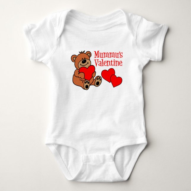 Mummu's Valentine Baby Bodysuit (Front)