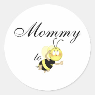 Mummy 2 be classic round sticker