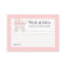 Mummy Advice Card Baby Shower Carriage | Pink