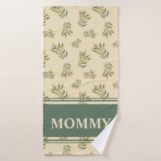 Mummy Aesthetic Botanical Gold Twigs Bath Towel