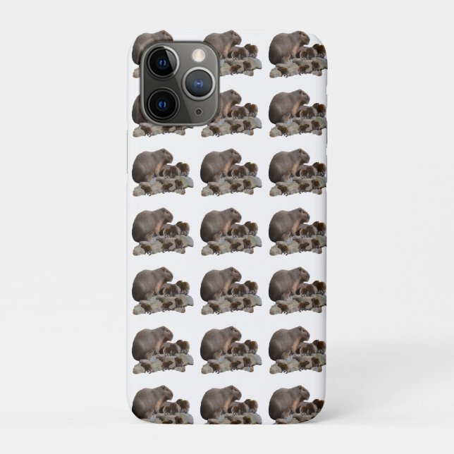 Mummy And Baby Capybaras, Case-Mate iPhone Case (Back)