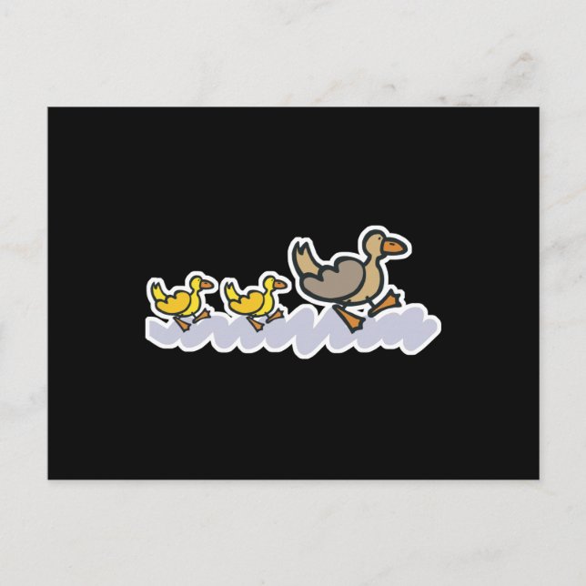 mummy and baby ducks postcard (Front)