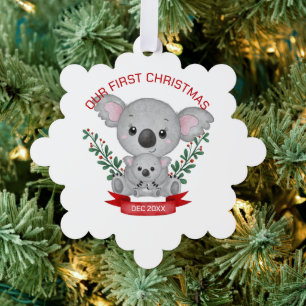   Mummy and Baby First Christmas  Tree Decoration Card