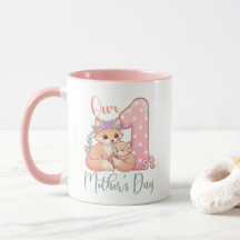 Mummy and Baby Fox Pink 1st Mothers Day