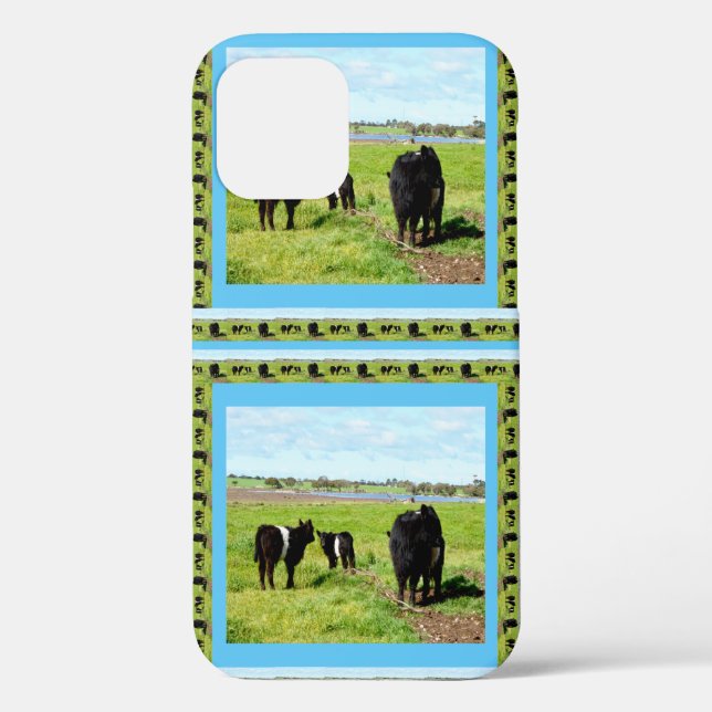 Mummy And Baby Galloway Cows, Case-Mate iPhone Case (Back)