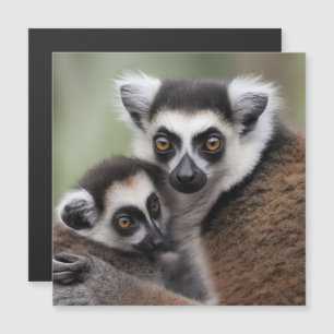 Mummy And Baby Lemur Having A Cuddle,