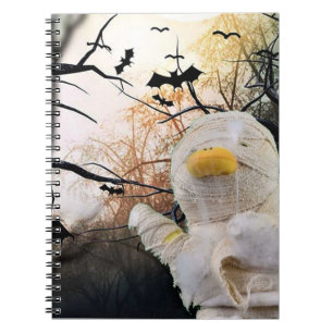Mummy and Bats Halloween Notebook
