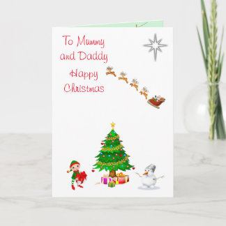 Mummy and Daddy Christmas card