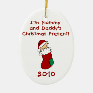 Mummy and Daddy's Christmas Present Ornament