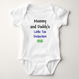 Mummy and Daddys  Little Tax Deduction Blue Baby Bodysuit