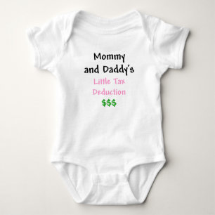 Mummy and Daddys  Little Tax Deduction Pink Baby Bodysuit