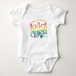 Mummy and Daddy's Lucky Charm One Piece Baby Bodysuit