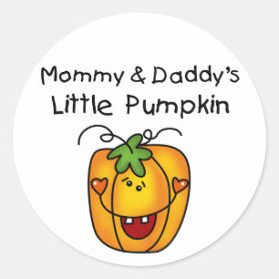 Mummy and Daddy's Pumpkin Tshirts and Gifts Classic Round Sticker