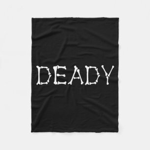 Mummy and Deady Funny Halloween Matching Couples Fleece Blanket