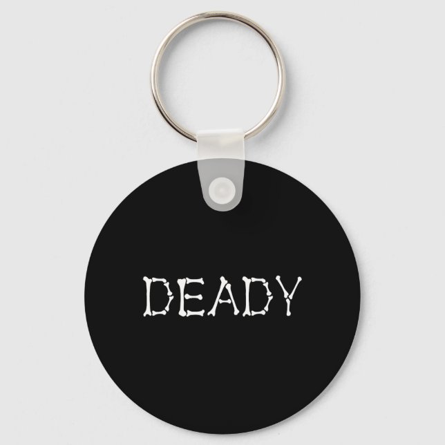 Mummy and Deady Funny Halloween Matching Couples Key Ring (Front)