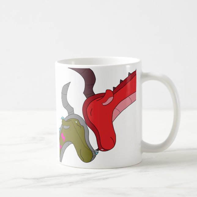 Mummy and Dragon Whimsical Mug (Right)