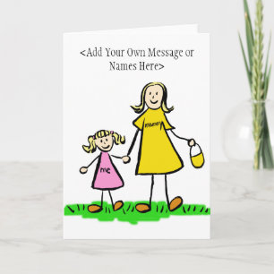 Mummy and Me Blonde Card (Customise Message)