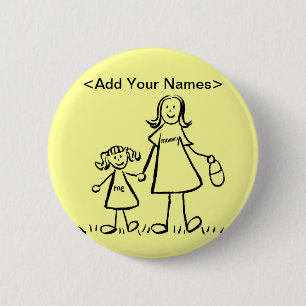 Mummy and Me Button (Customise Names)