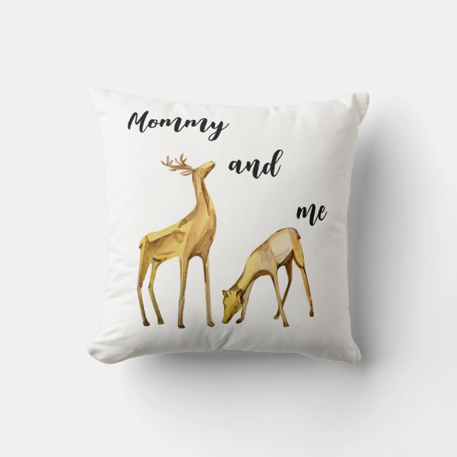 Mummy And Me Deer Cushion (Front)