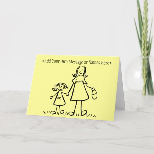 Mummy and Me Greeting Card (Customise Message) (Front)