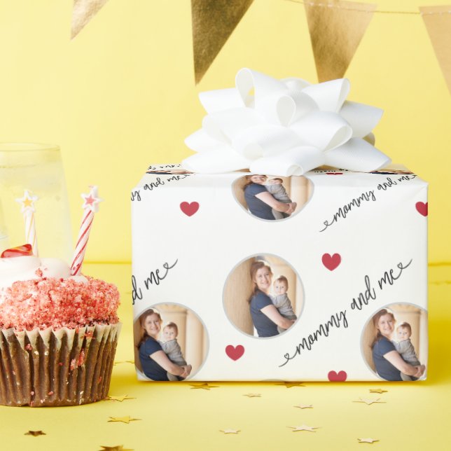 Mummy and Me Mother's Day Custom Photo Wrapping Paper (Birthday Party)