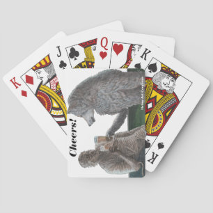 Mummy and Werewolf Drinking Beer Cheers Cards