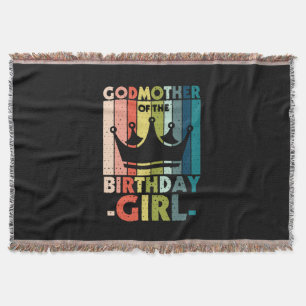 Mummy Art Godmother Of The Birthday Girl Throw Blanket