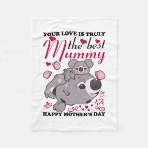 Mummy Art The Best Mummy Fleece Blanket