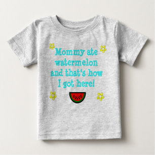 Mummy ate Watermelon  Infant Sleeper T-Shirt