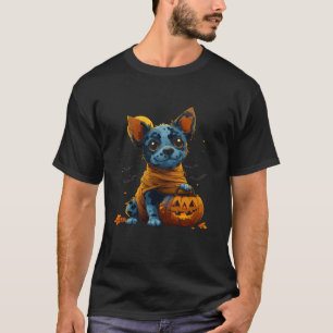 Mummy Australian Cattle Dog Pumpkin Scary Hallowee T-Shirt