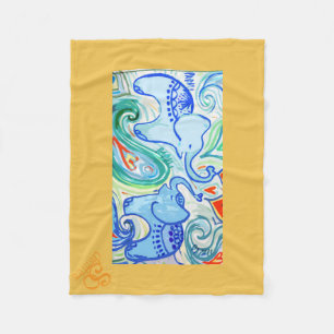 Mummy & Baby Indian Elephant Blanket