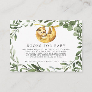 Mummy Baby Sloth Books For Baby Baby Shower Card