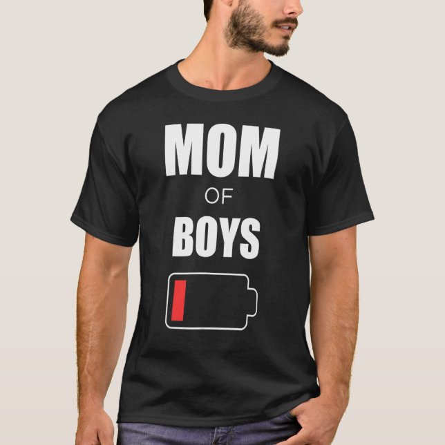 Mummy Battery  Mother's Day Mum Of Boys T-Shirt (Front)