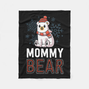 Mummy Bear Family Christmas S Polar Bear Holiday X Fleece Blanket