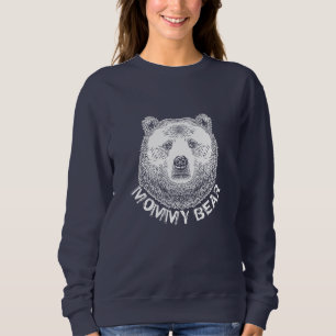 Mummy Bear, Hand Drawn Illustration Sweatshirt