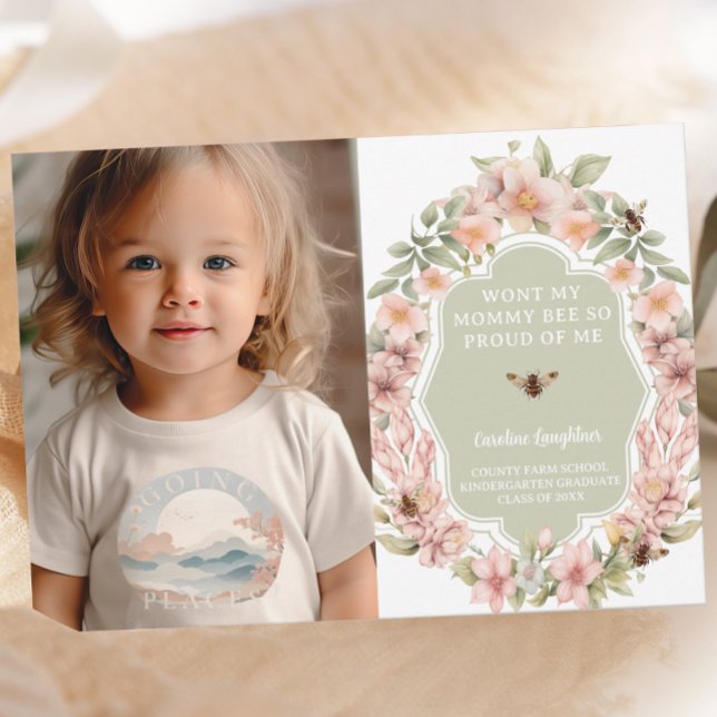Mummy Bee Proud Kinder Graduation Announcement (Creator Uploaded)