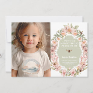 Mummy Bee Proud Preschool Graduation Announcement