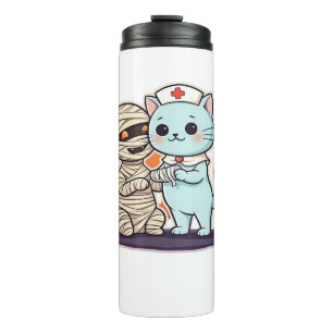 Mummy Boo-Boo Nurse Cat to the Rescue! Classic T-S Thermal Tumbler