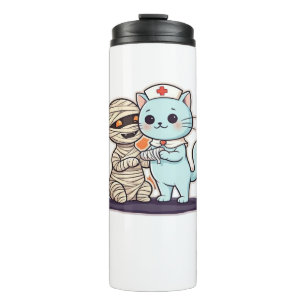 Mummy Boo-Boo Nurse Cat to the Rescue! Classic T-S Thermal Tumbler