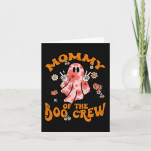 Mummy Boo Crew Groovy Matching Family Halloween Me Card