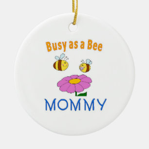 Mummy Busy as a Bee Ceramic Tree Decoration